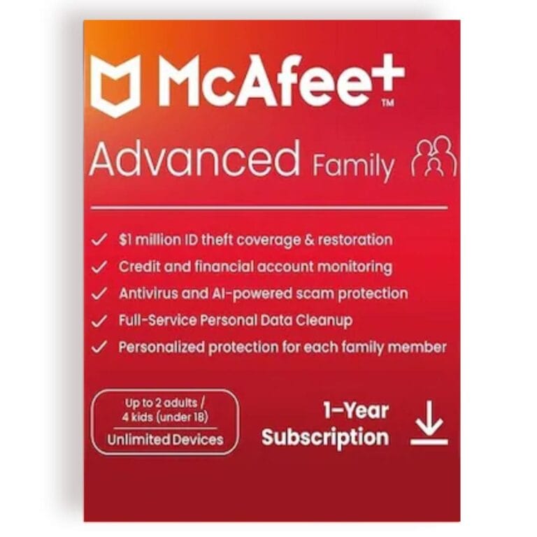 mcafee+ advanced (pc, android, ios) (family, 1 anno) lalicenza