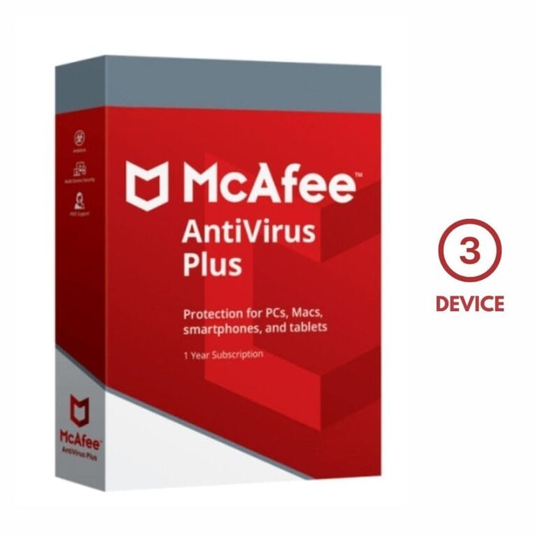 mcafee antivirus plus pc 3 utenti 1 anno lalicenza