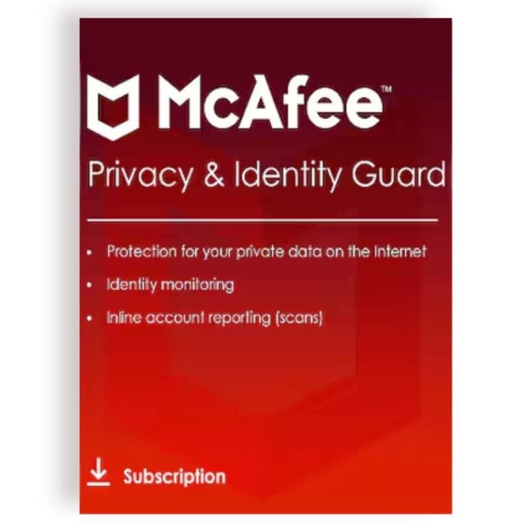 mcafee privacy & identity guard pc 1 utente 1 anno lalicenza