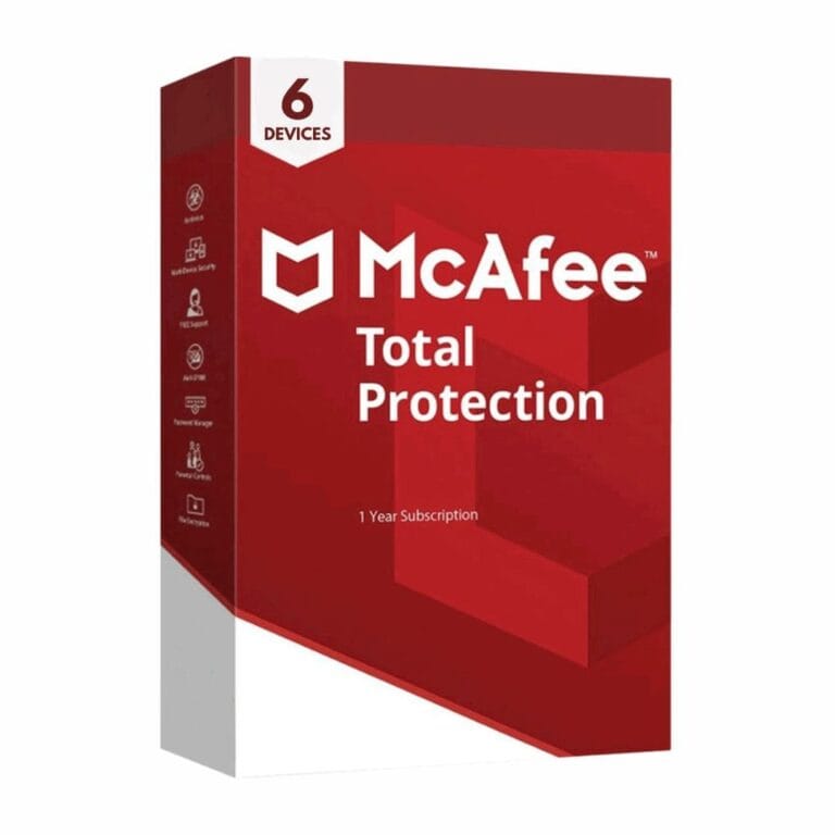 mcafee total protection pc android mac ios 6 utenti 1 anno lalicenza